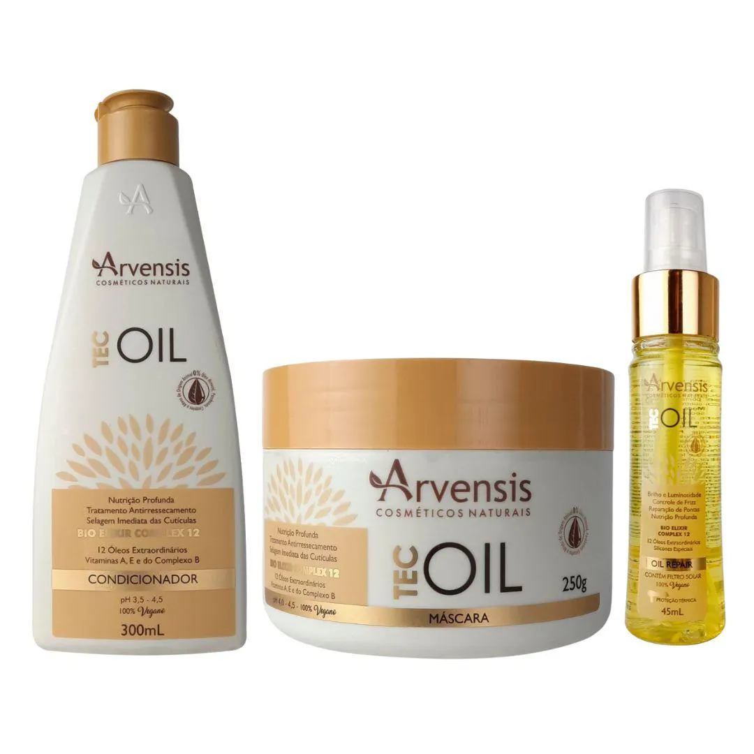 KIT ARVENSIS TEC OIL CONDICIONADOR + MáSCARA + FINALIZADOR