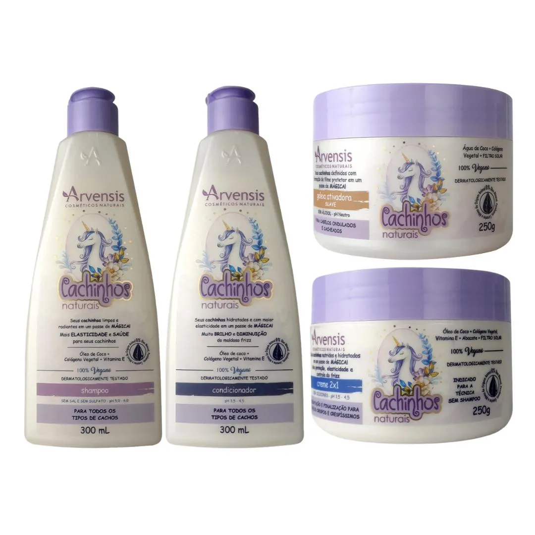 KIT ARVENSIS CACHINHOS SH COND CREME 2X1 GELEIA SUAVE
