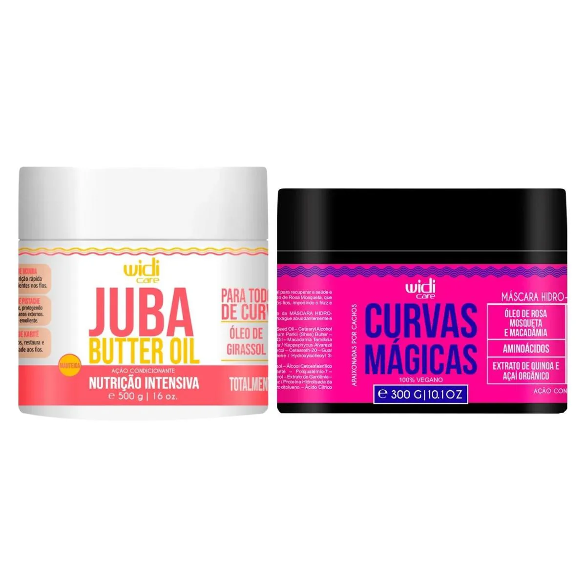KIT WIDI CARE JUBA BUTTER OIL 500G + MáSCARA CURVAS MAGICAS
