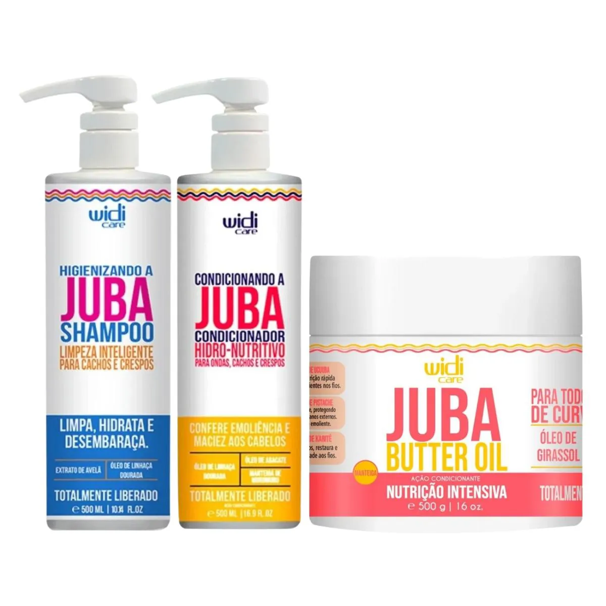 KIT WIDI CARE JUBA SHAMPOO + CONDICIONADOR + BUTTER OIL