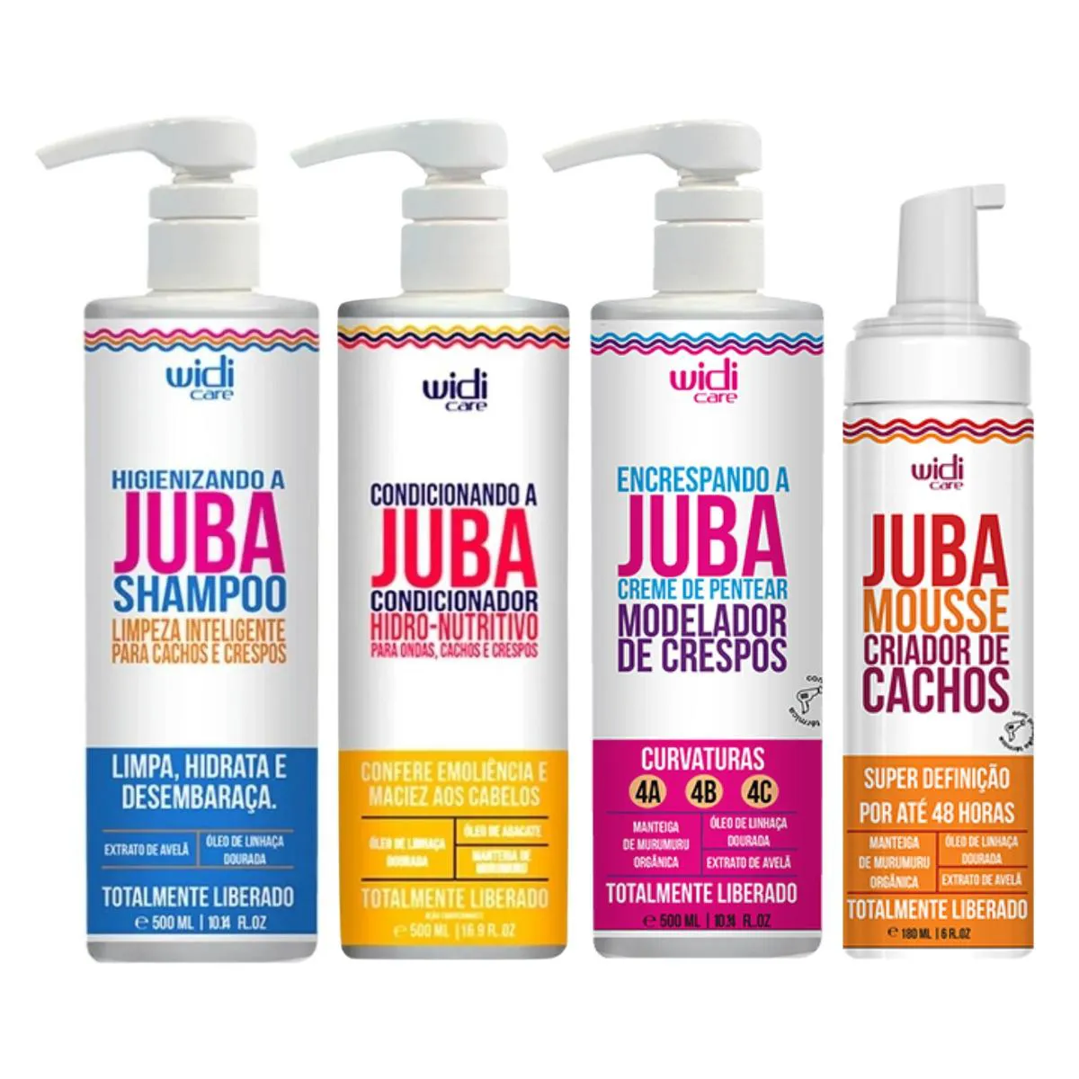 KIT WIDI CARE JUBA SHAMPOO CONDICIONADOR ENCRESPANDO MOUSSE