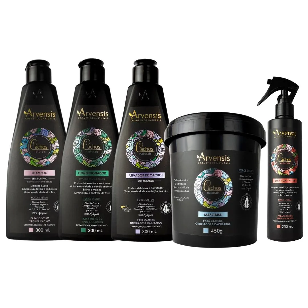 KIT ARVENSIS ONDULADOS SHAMPOO COND ATIVADOR MASC DAY AFTER