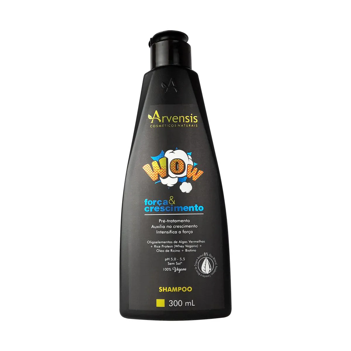Shampoo Vegano Arvensis Wow Força e Crescimento Fortalecimento 300ml