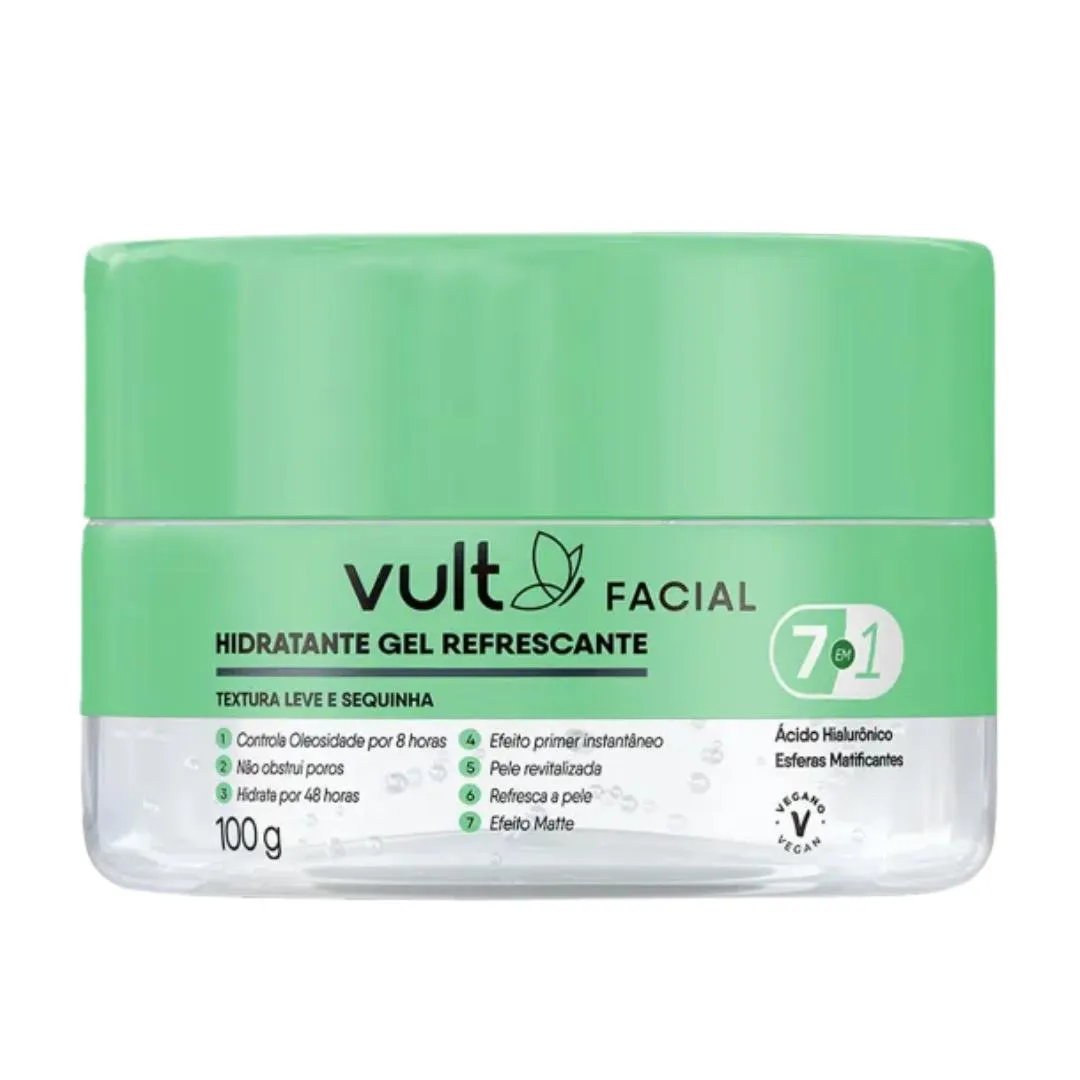 CREME HIDRATANTE FACIAL REFRESCANTE 7 EM 1 VULT - 100G