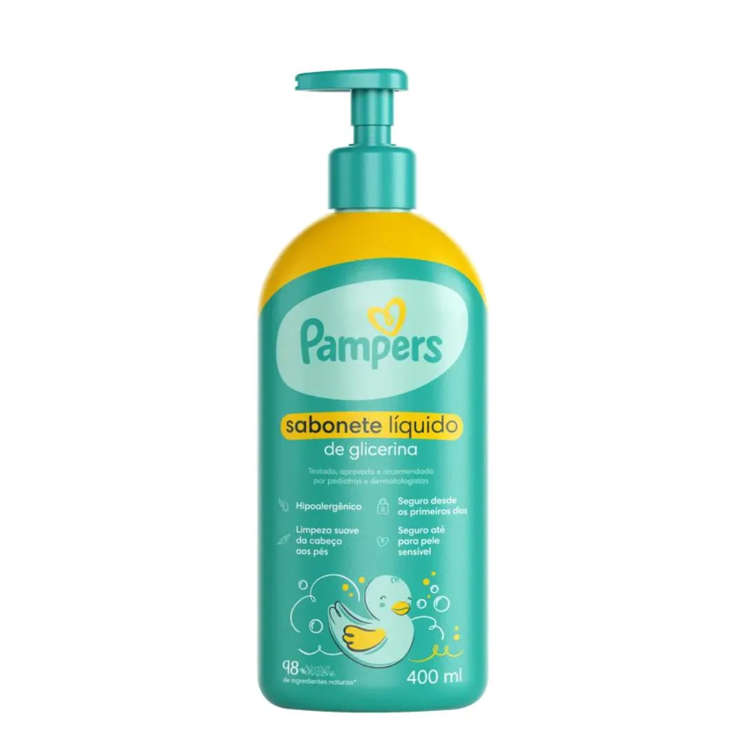 SABONETE LíQUIDO DE GLICERINA PAMPERS 400ML