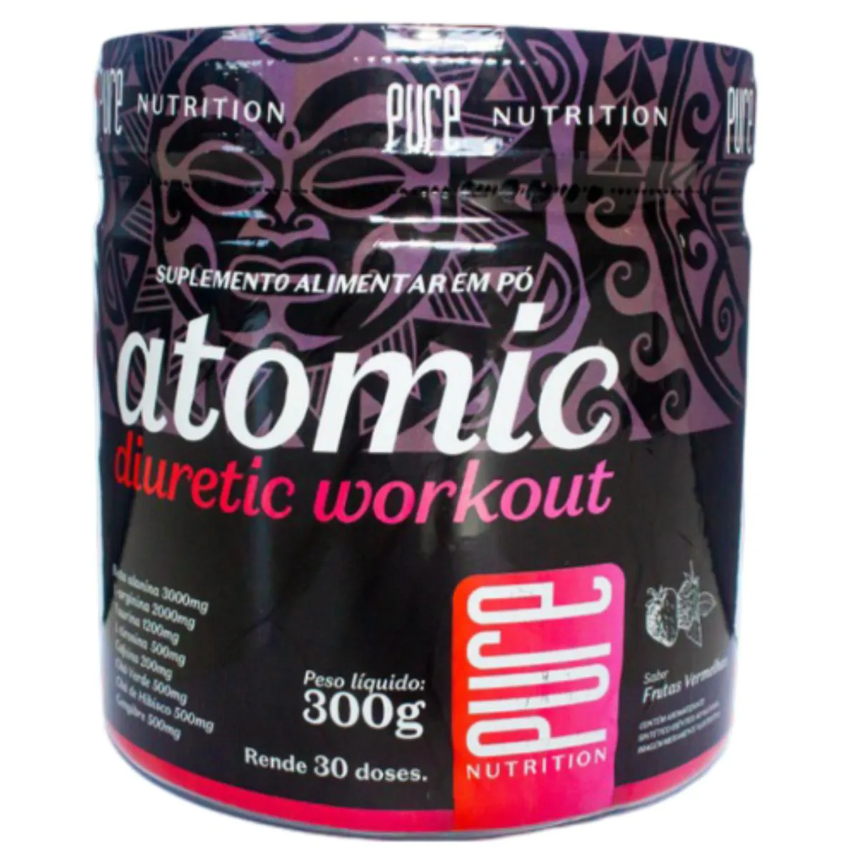 ATOMIC DIURETIC WORKOUT 300G FRUTAS VERMELHAS - PURE NUTRITION - BR