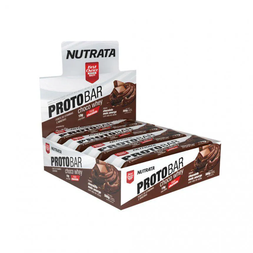 PROTOBAR WHEY (8 UNIDADES - 70G) - SABOR: CHOCO WHEY