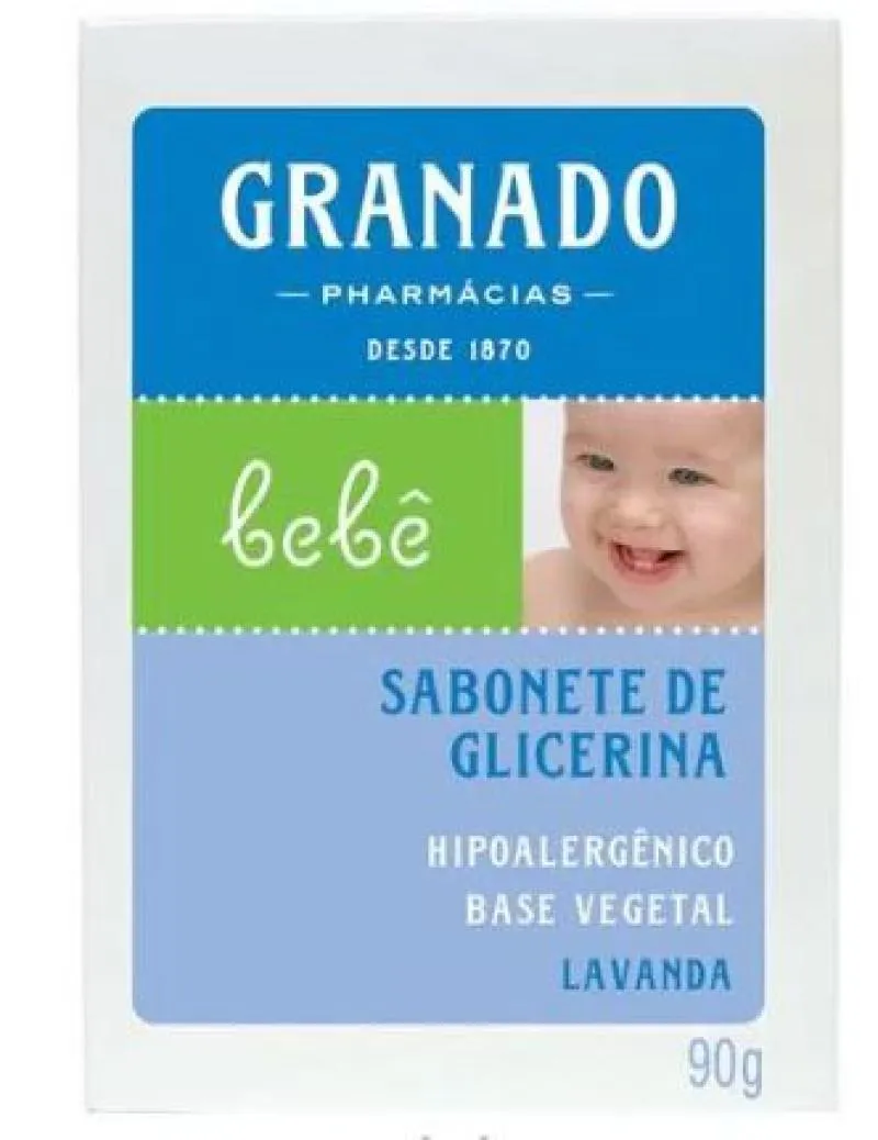 SABONETE EM BARRA BEBê GLICERINA LAVANDA GRANADO -  90G