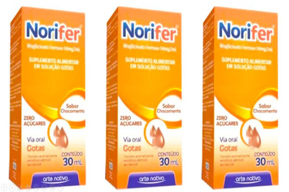 3UN NORIFER BISGLICINATO FERROSO 50MG/ML CHOCOMENTA 30ML