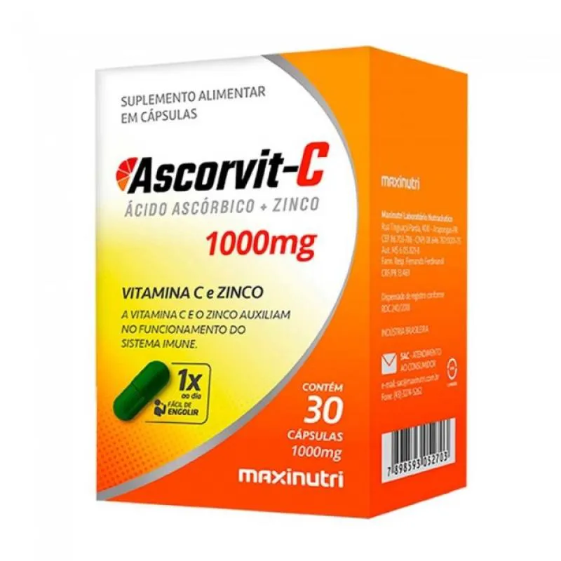 ASCORVIT-C 1000MG (30 CAPS) - PADRãO: ÚNICO