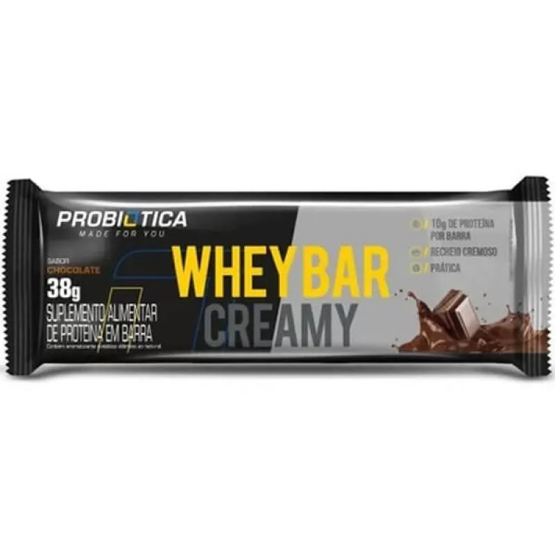 WHEY BAR CREAMY (38G) - SABOR: CHOCOLATE