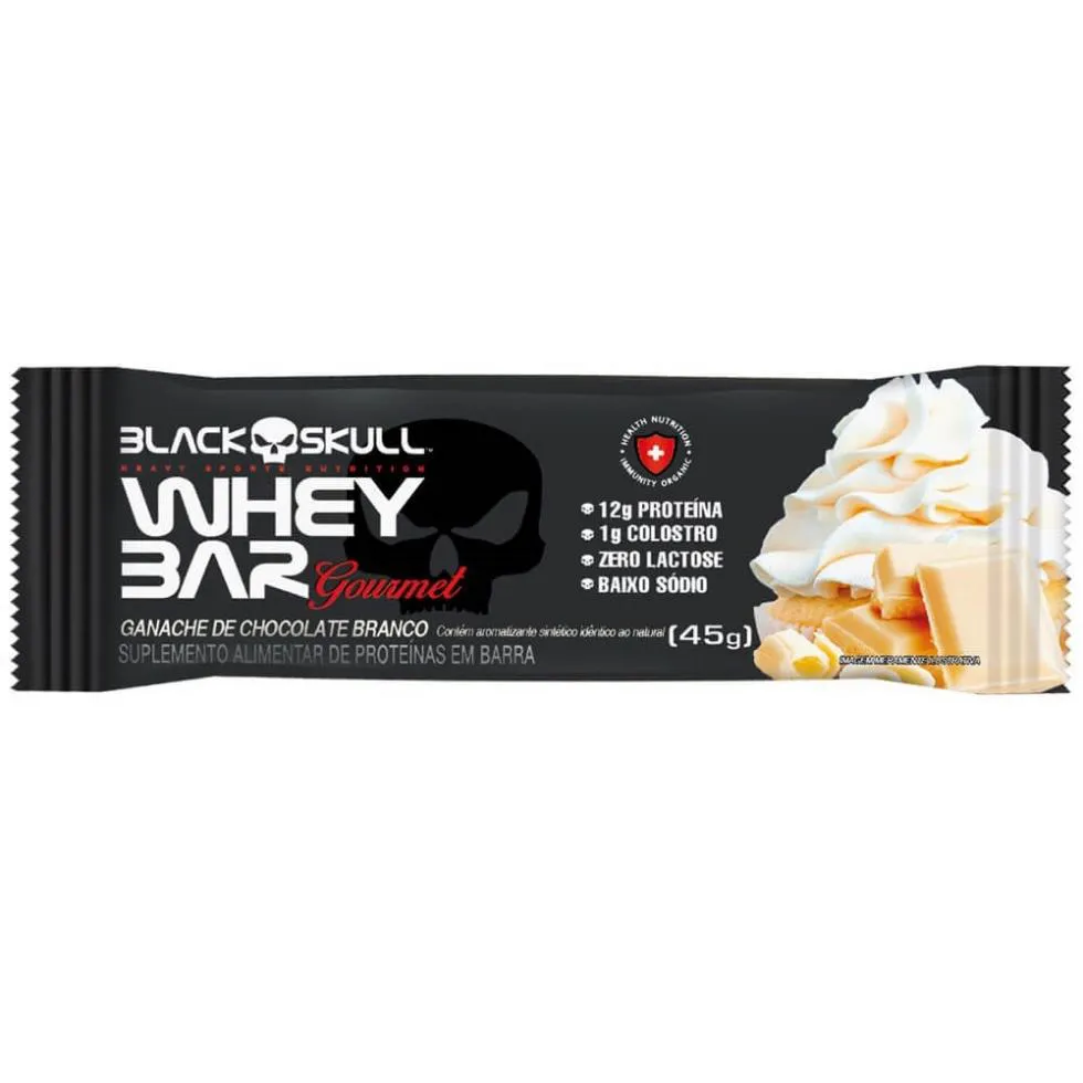 WHEY BAR GOURMET (45G) - SABOR: GANACHE DE CHOCOLATE BRANCO