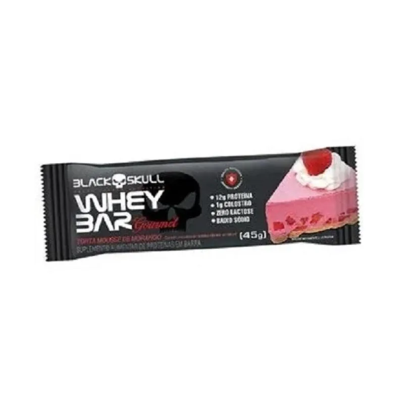 WHEY BAR GOURMET (45G) - SABOR: TORTA MOUSSE DE MORANGO