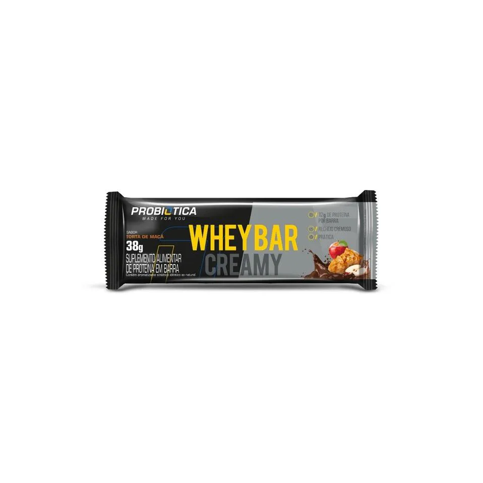 WHEY BAR CREAMY (38G) - SABOR: TORTA DE MAçA