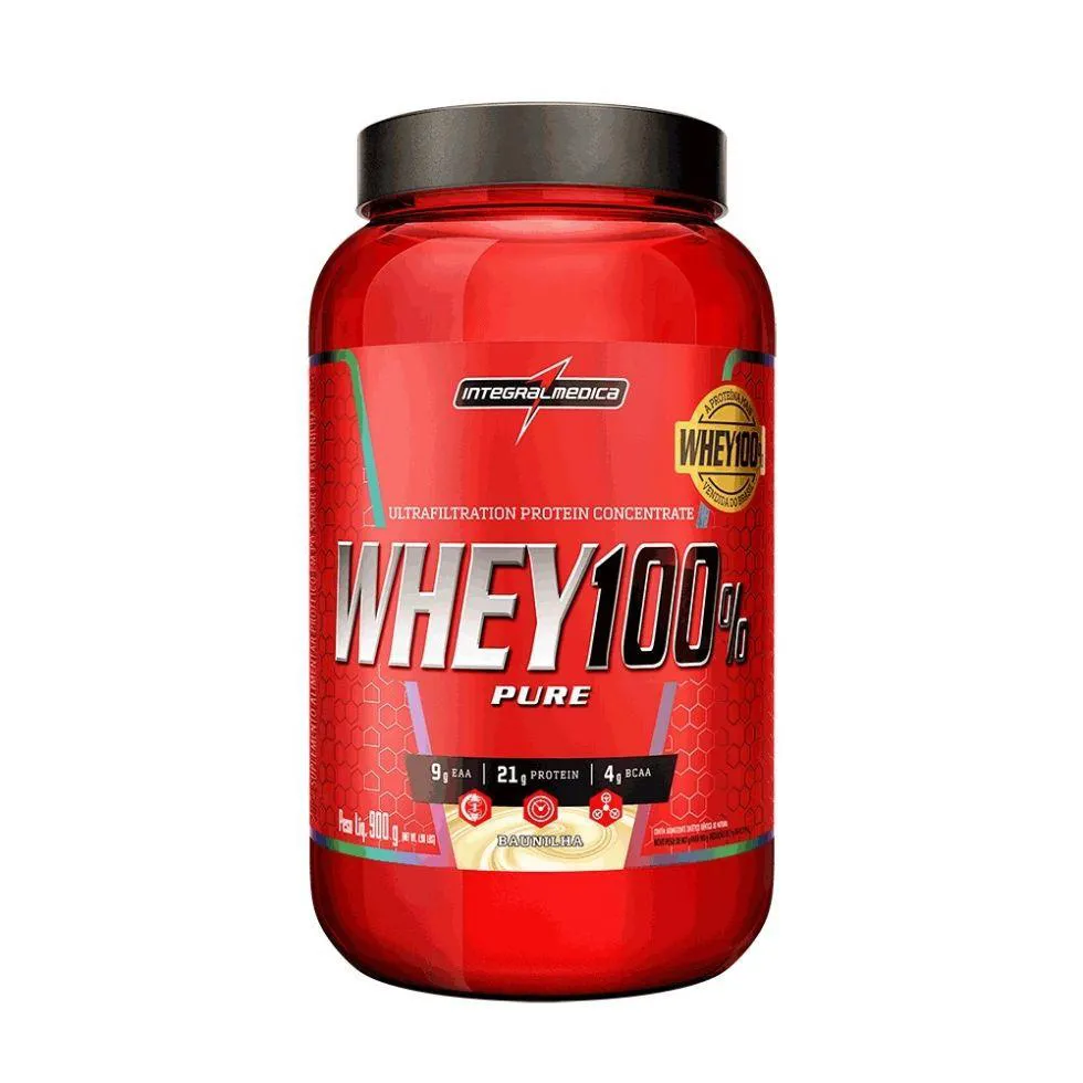 WHEY 100% PURE POTE (907G) - SABOR: BAUNILHA (900G)