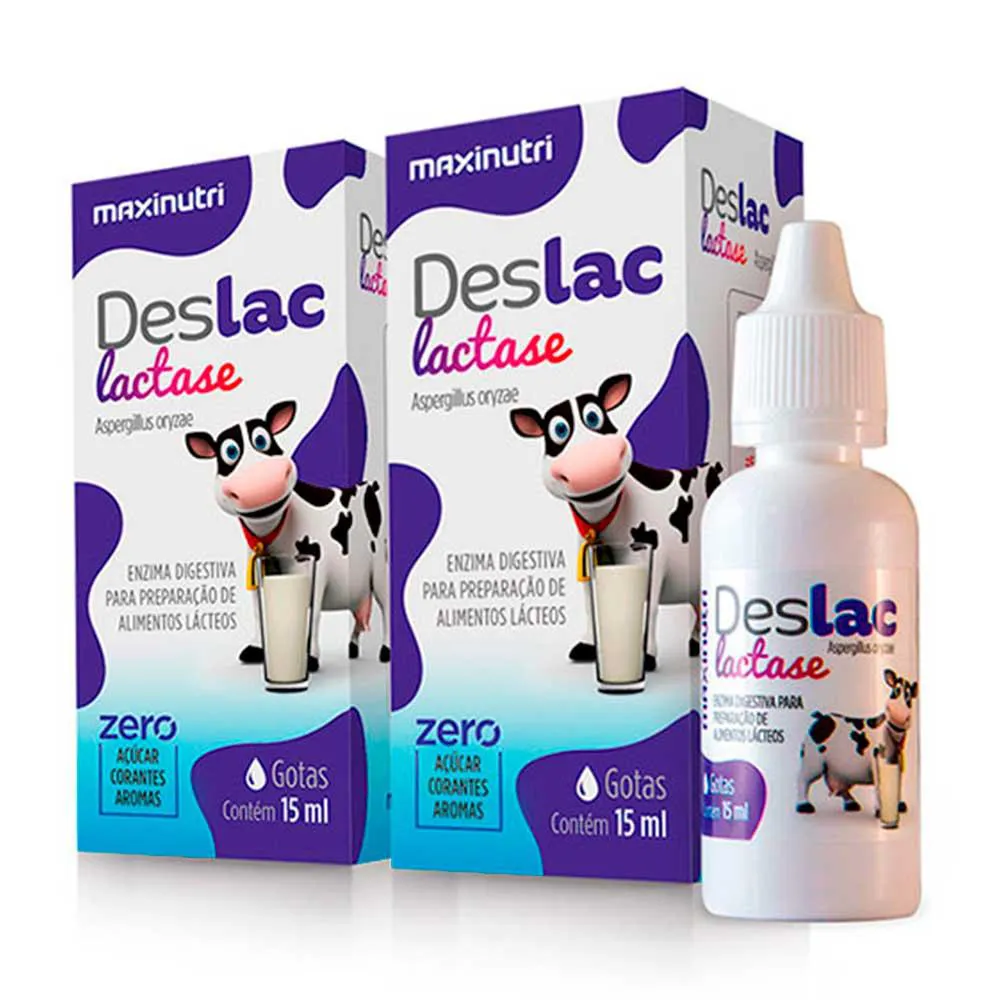 KIT 2 DESLAC LACTASE GOTAS 15ML MAXINUTRI