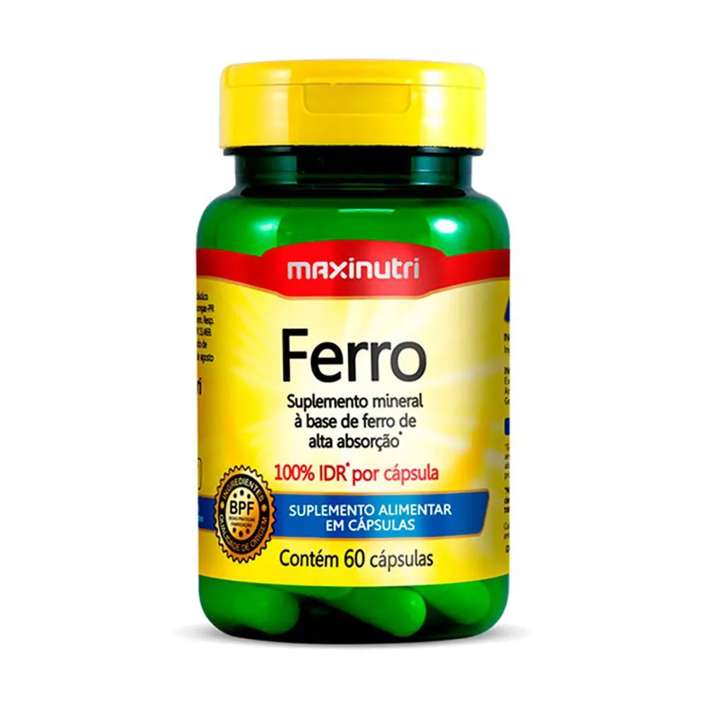 FERRO 100% IDR 60 CáPSULAS MAXINUTRI