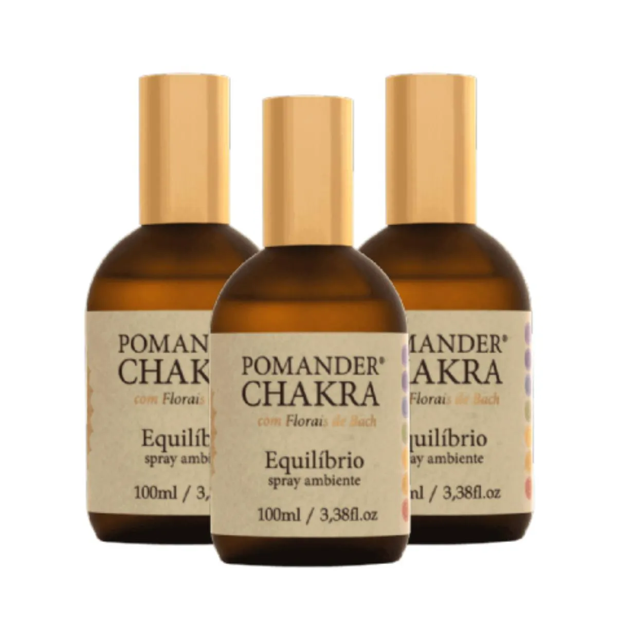POMANDER CHAKRA EQUILíBRIO SPRAY 100ML KIT 3 UNIDADES
