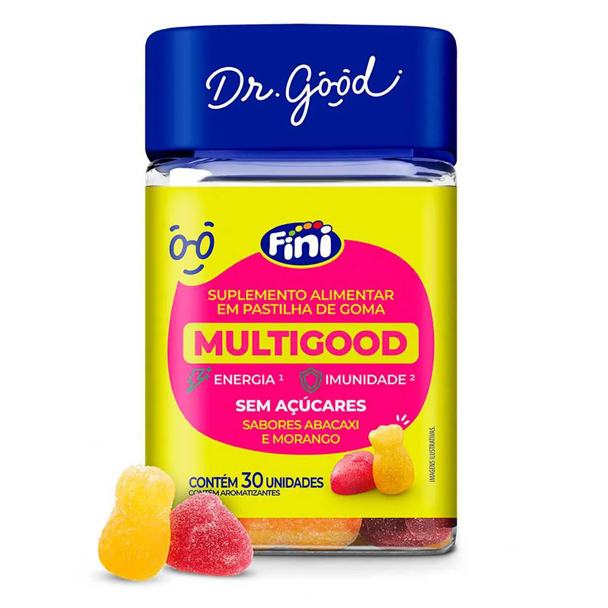 Polivitamínico Dr. Good Multigood Abacaxi e Morango 30 gomas