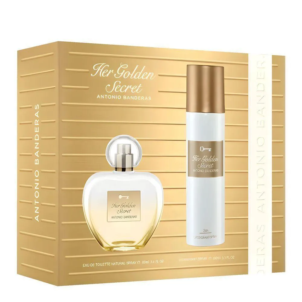 Banderas Kit Feminino Her Golden Secret Eau De Toilette 80Ml + Deo Spray 150Ml