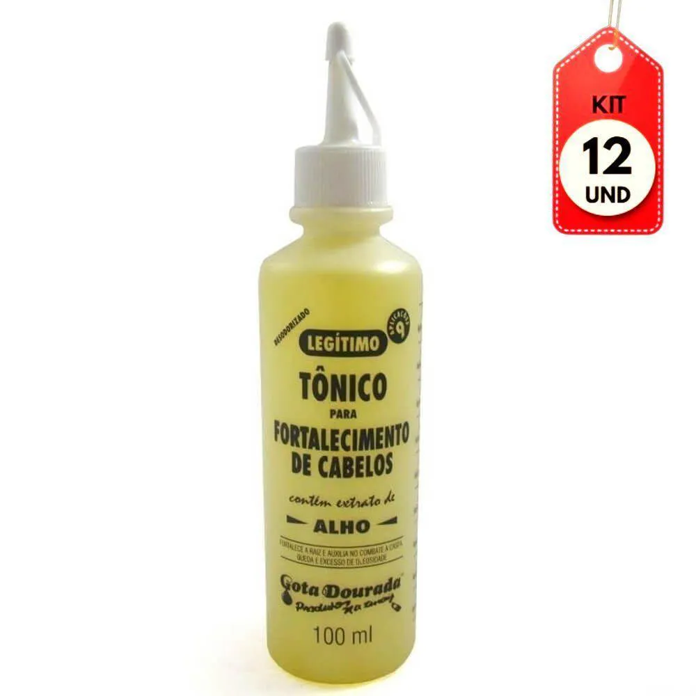 KIT C-12 GOTA DOURADA FORTALECIMENTO TôNICO CAPILAR 100ML