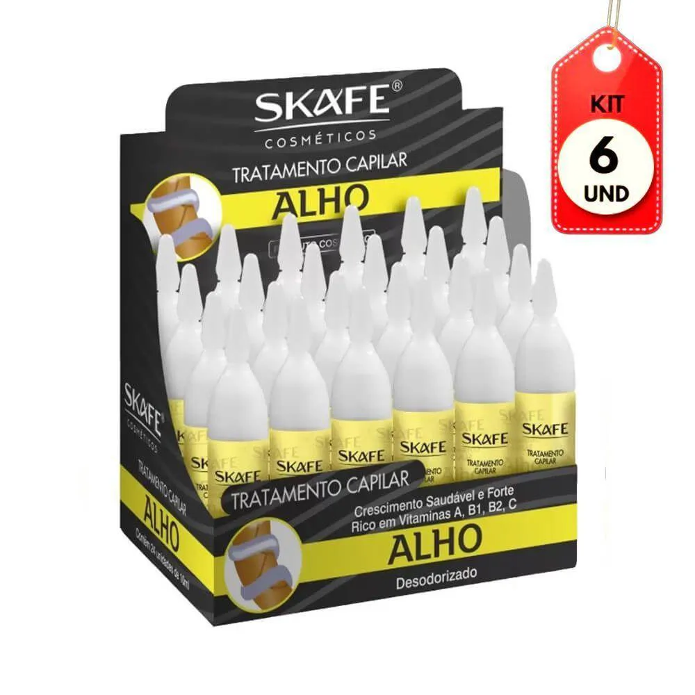 KIT C-06 SKAFE ALHO AMPOLA CAPILAR 24X10ML