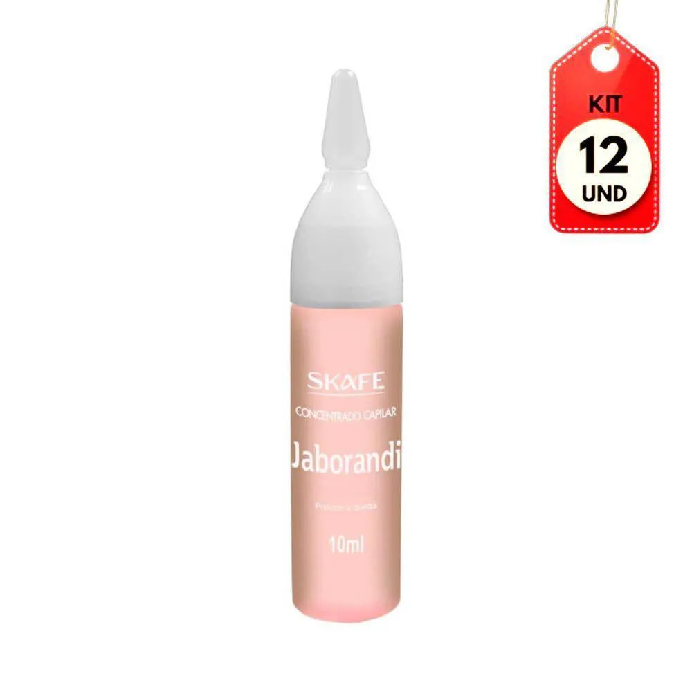 KIT C/12 SKAFE JABORANDI VITAMINA CAPILAR 10ML