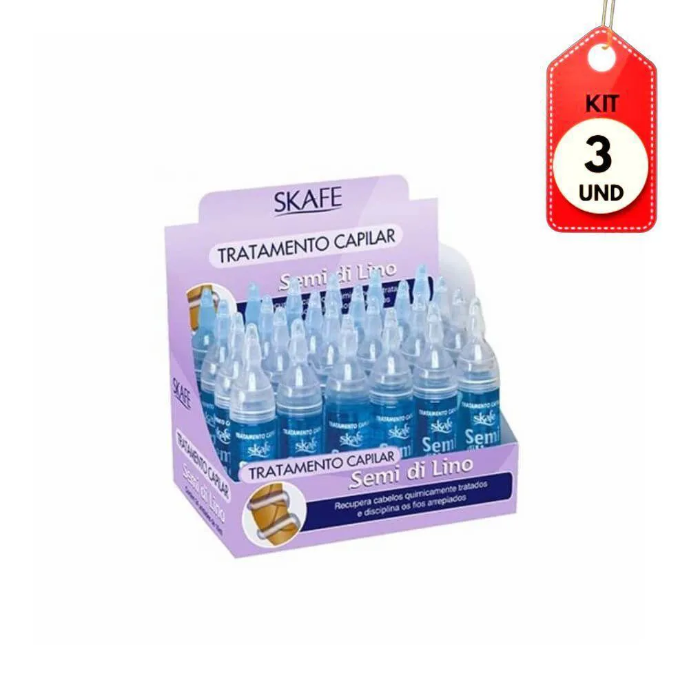 KIT C/03 SKAFE AMPOLA SEMI DI LINO 24X10ML