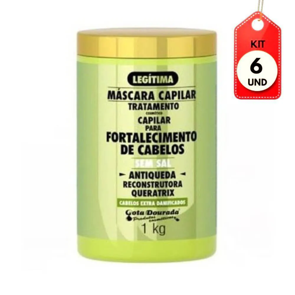 KIT C/06 GOTA DOURADA ANTIQUEDA MáSCARA 1KG