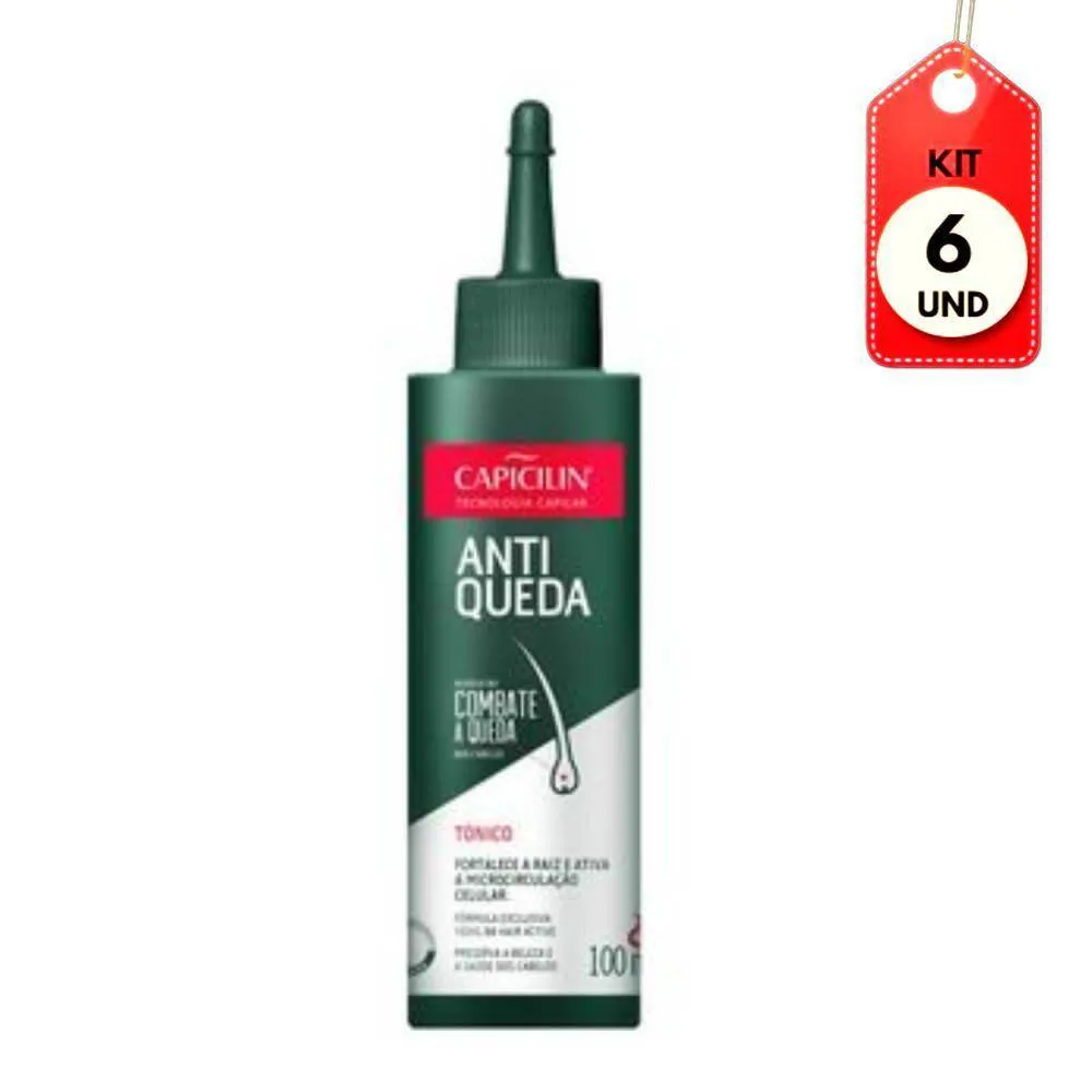 KIT C/06 CAPICILIN ANTIQUEDA TôNICO 100ML