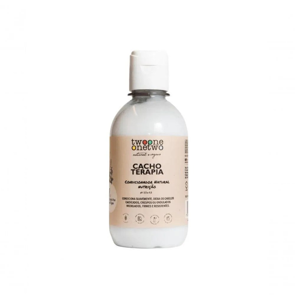 CONDICIONADOR NATURAL E VEGANO - CACHO TERAPIA CABELOS CACHEADOS, CRESPOS OU ONDULADOS CHIA