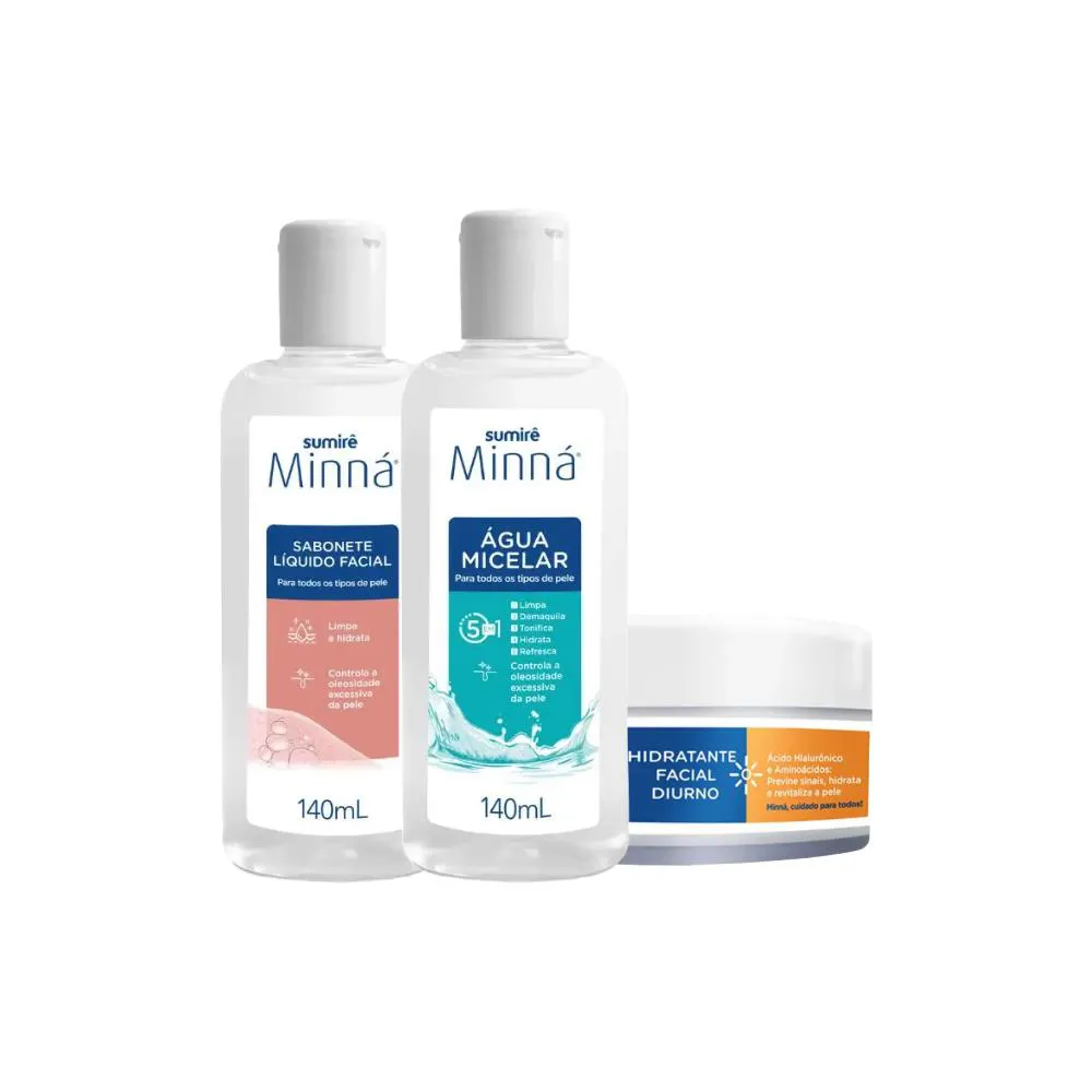 KIT CUIDADO FACIAL MINNá BáSICO