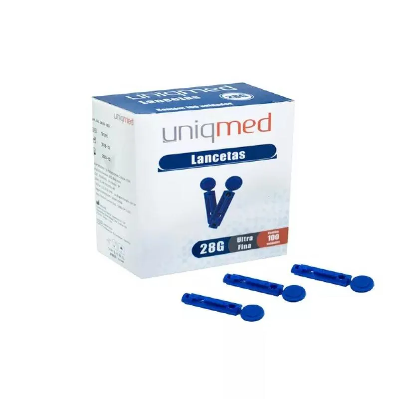 UNIQMED - LANCETAS ULTRA FINA 28G