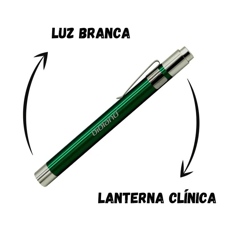 LANTERNA CLINICA ALUMINIO LED VERDE LT200