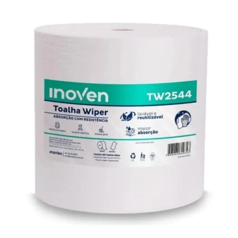 INOVEN - TOALHA WIPER ROLO TW2544 (450 FOLHAS)