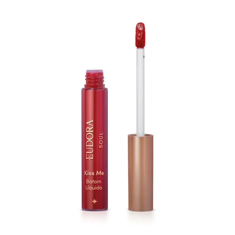 EUDORA SOUL KISS ME BATOM LIQ SEMI MATE VERMELHO MODERNO 5ML