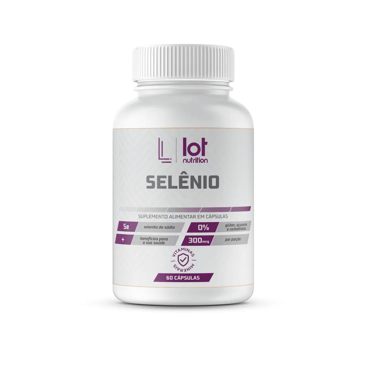 SELêNIO 300MCG 60 CáPSULAS LOT NUTRITION