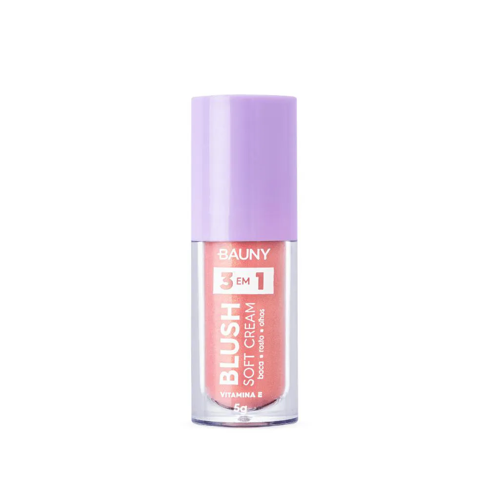 BAUNY SOFT CREAM - BLUSH LíQUIDO SOFT 3 EM 1 5G Baunymagic