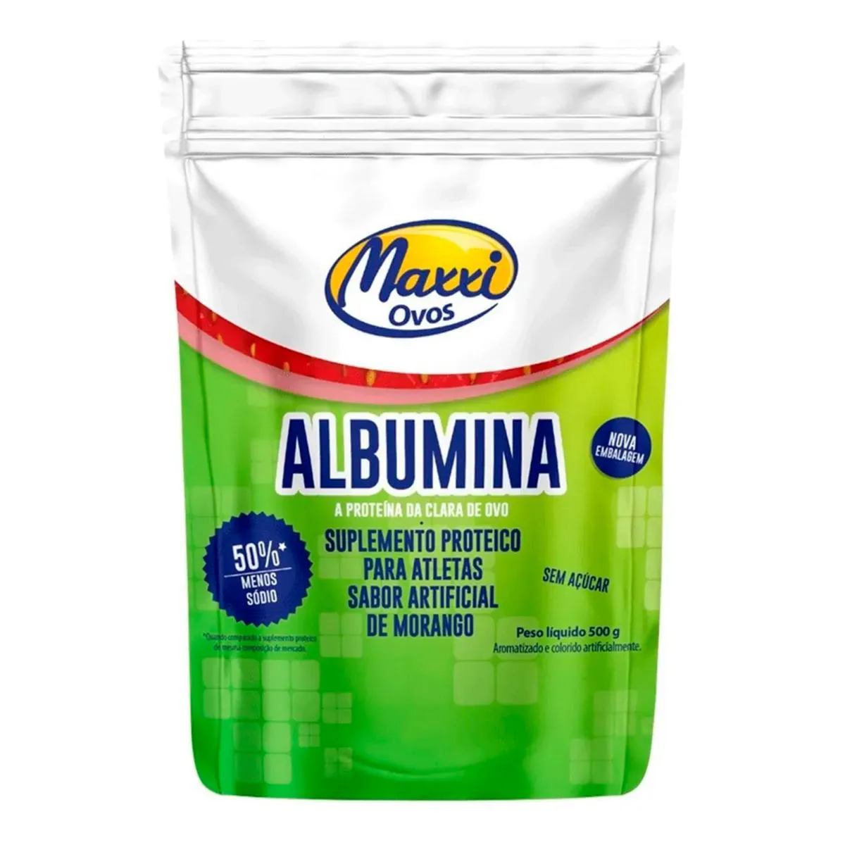 MAXXIOVOS ALBUMINA MORANGO 500G