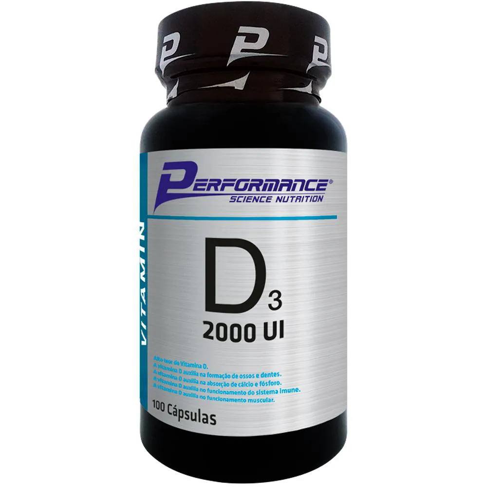 VITAMINA D3 2000 UI - 100 CAPSULAS - PERFORMANCE NUTRITION