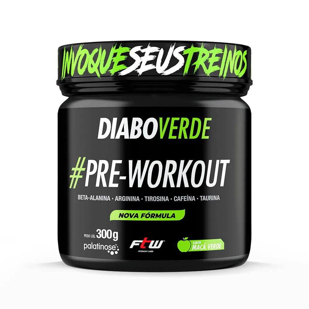 DIABO VERDE #PRE-WORKOUT 300G - MAÇÃ VERDE