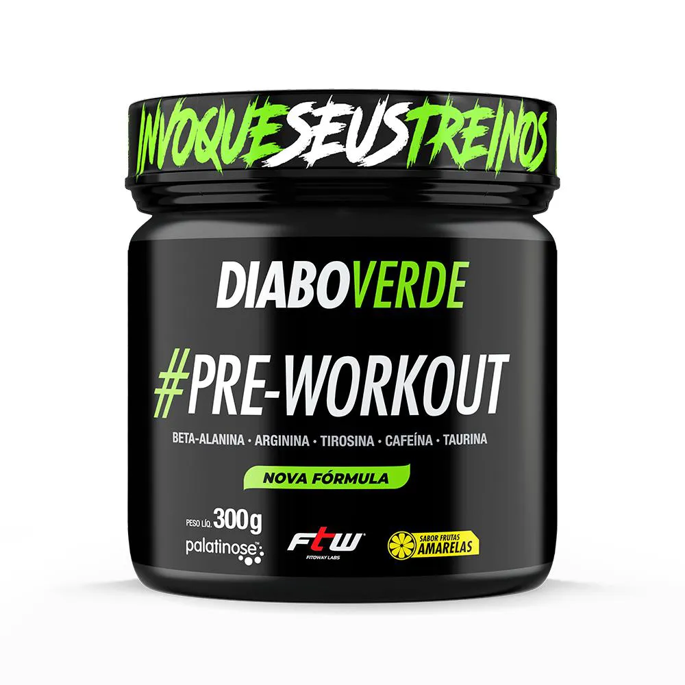 DIABO VERDE #PRE-WORKOUT 300G - FRUTAS AMARELAS