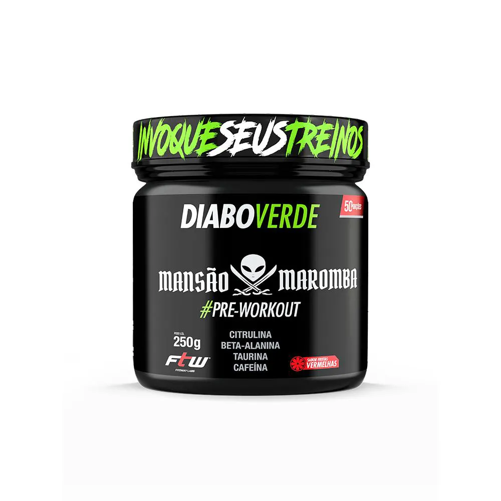 DIABO VERDE #PRE-WORKOUT 250G MANSÃO MAROMBA - FRUTAS VERMELHAS