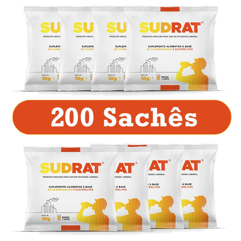 KIT 200 SACHÊS SUDRAT 10G CADA - ABACAXI