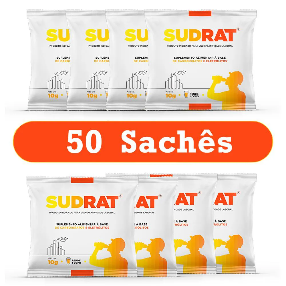 KIT 50 SACHÊS SUDRAT 10G CADA - TANGERINA