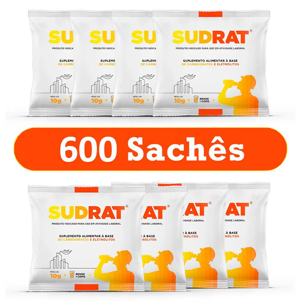 KIT 600 SACHÊS SUDRAT 10G CADA - MORANGO