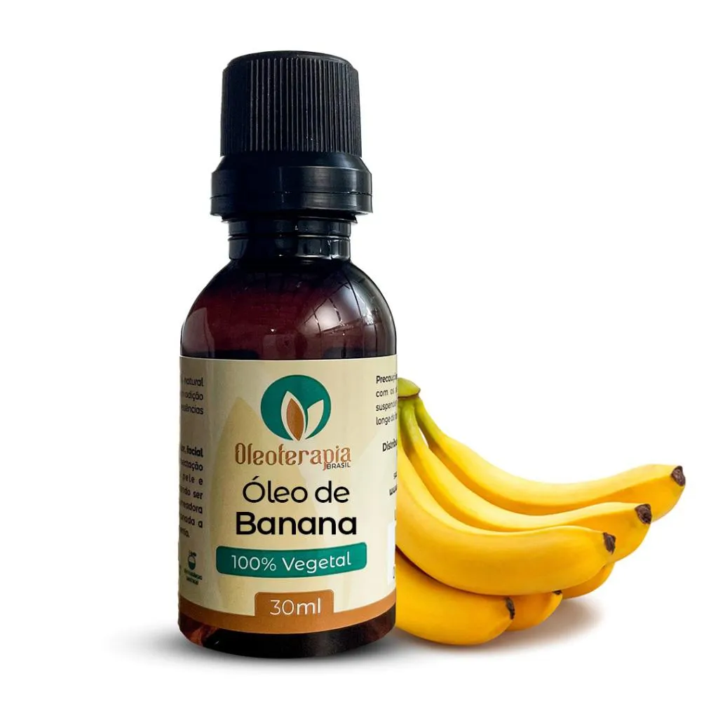ÓLEO DE BANANA PURO - 100% NATURAL USO CAPILAR E CORPORAL 30ml