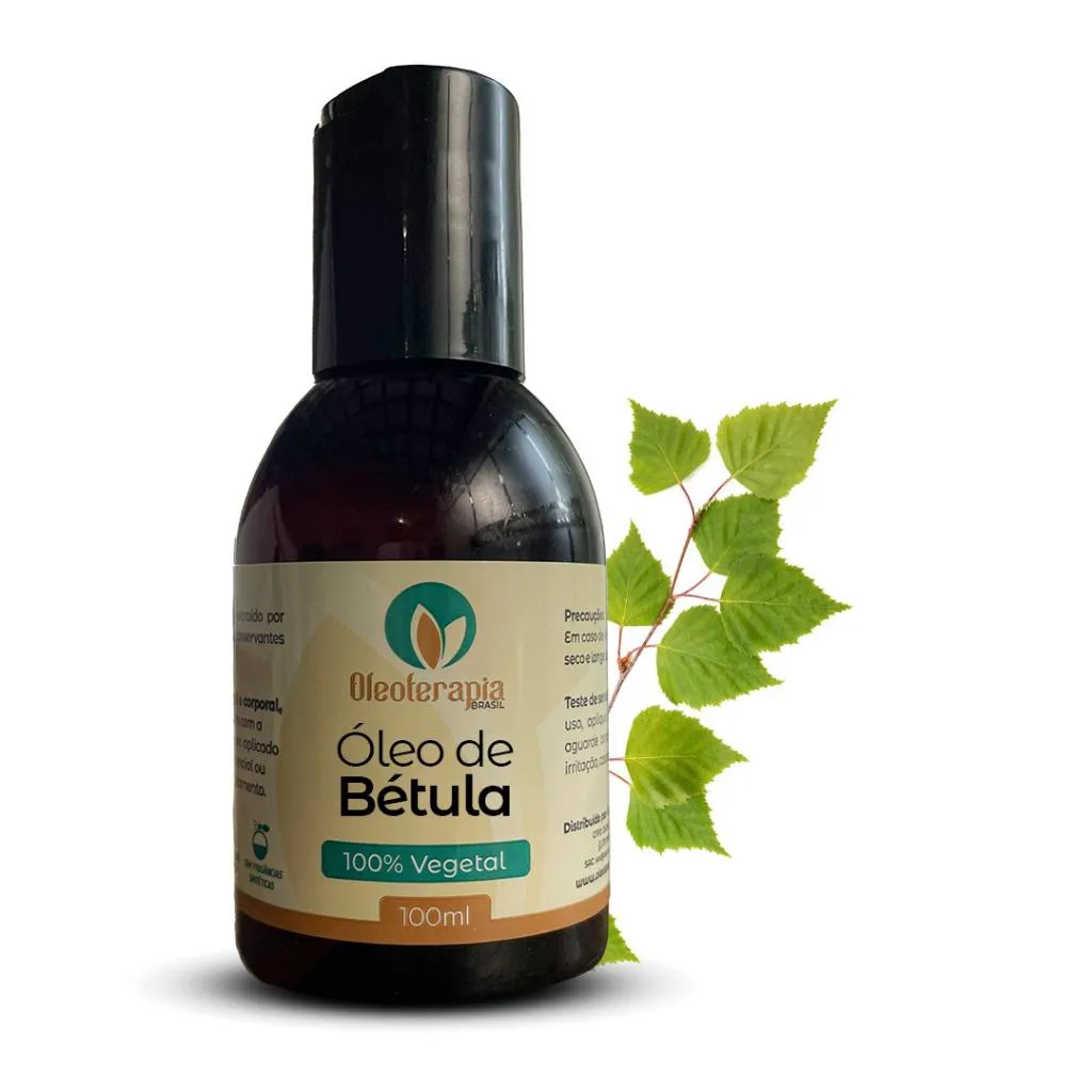 ÓLEO DE BéTULA PURO - 100% NATURAL USO CAPILAR E CORPORAL 100ml