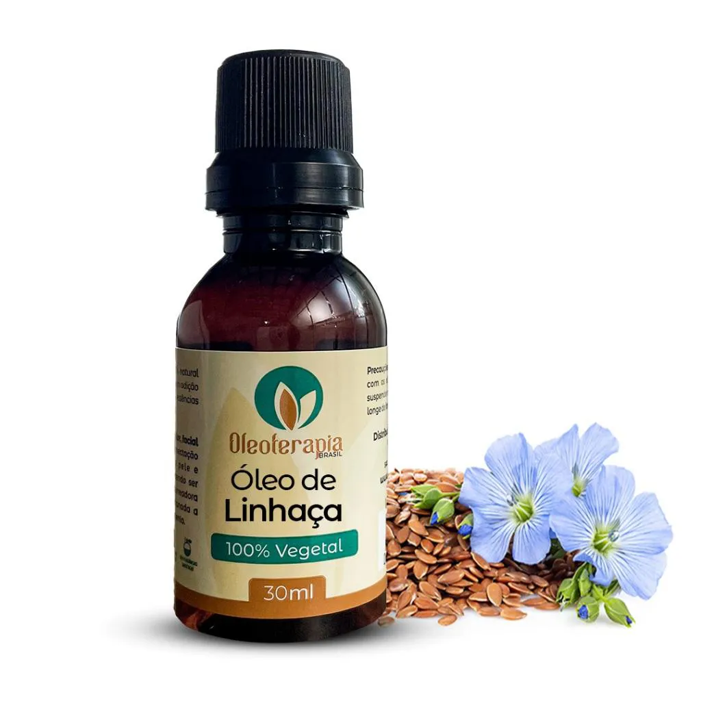 ÓLEO DE LINHAçA PURO - 100% NATURAL USO CAPILAR E CORPORAL 30ml