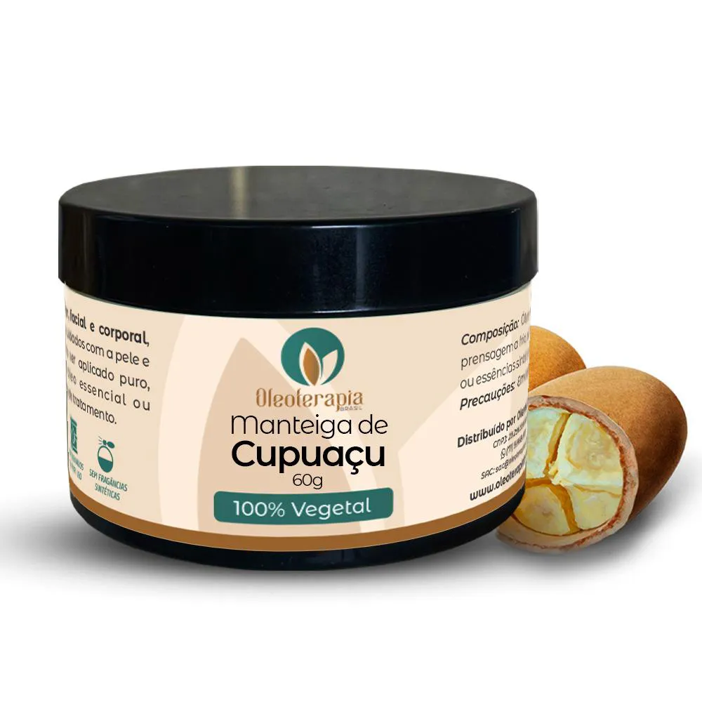 MANTEIGA DE CUPUAçU PURA E 100% NATURAL USO CAPILAR E CORPORAL-60G